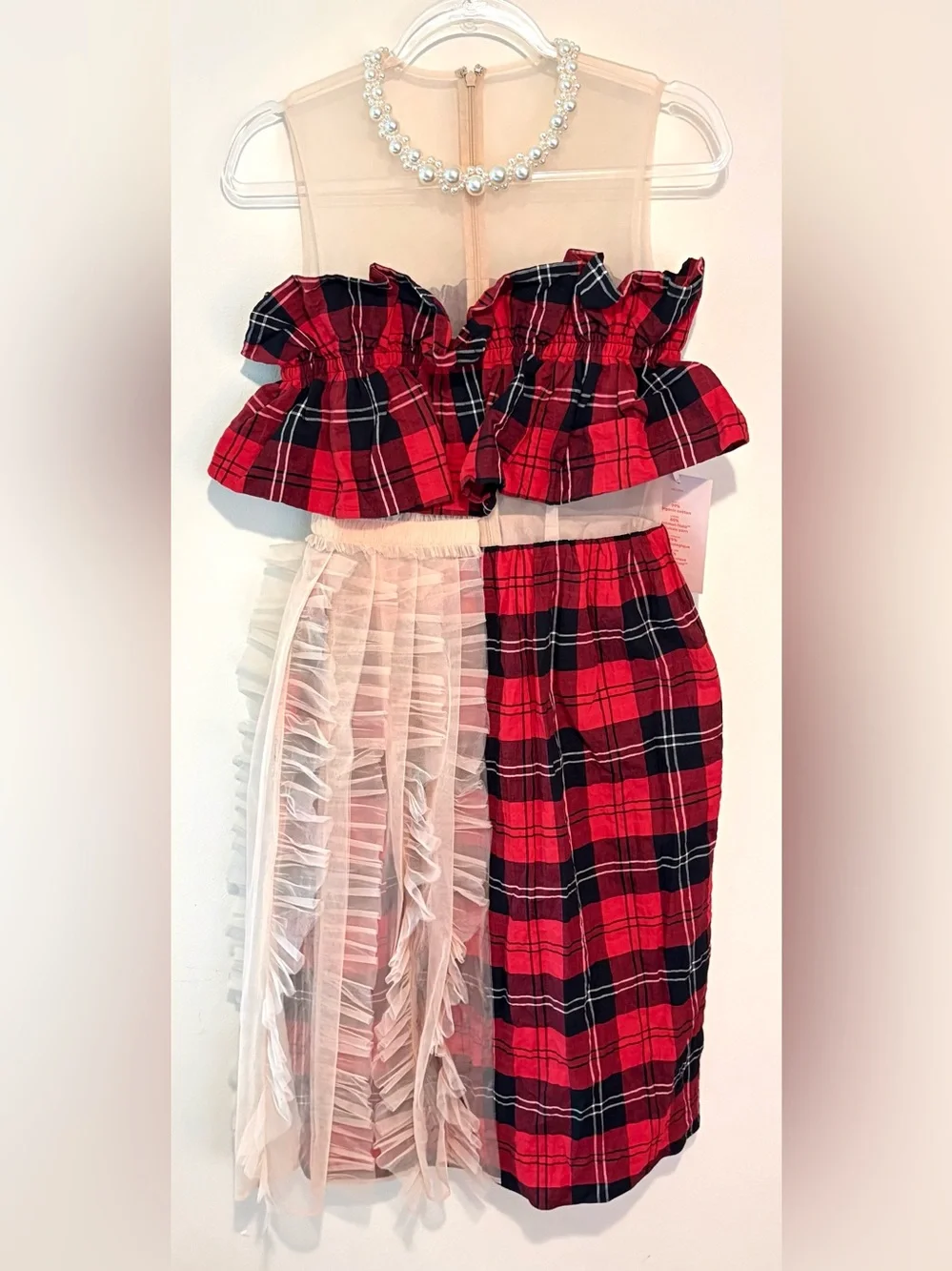 New Simone Rocha x H&M tartan plaid and tulle dress - Picture 4 of 10